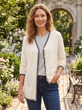 Land's End button down sweater
